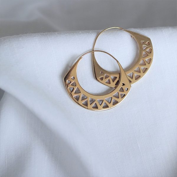 Maiden Stone - Mamma Africa Earrings - Yellow gold plated - Shopfox