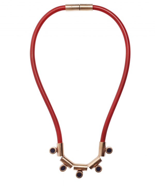 iloni Jewellery - touch around neckpiece - red - Shopfox