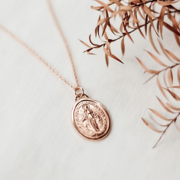 Maiden Stone -Miraculous Medal Necklace - Shopfox
