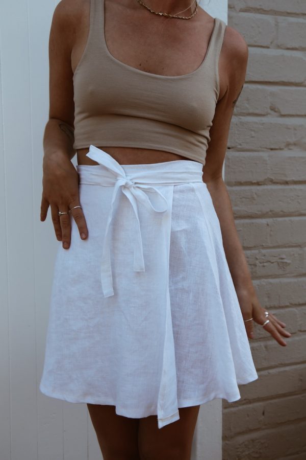 Dawn to Dusk Collection - Lalita Wrap Skirt White Shopfox