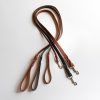 acorn leather dog lead - black and tan - Shopfox
