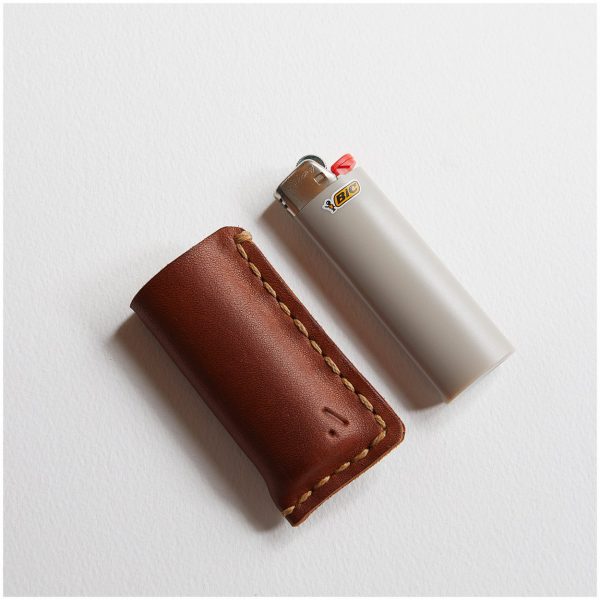 acorn leather lighter cover with BIC lighter - Shopfox