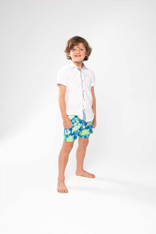Kiddies Swim Shorts – Toucan Blue & Lime - Shopfox