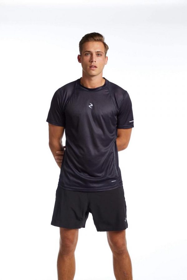 Solus Sport - Aerate Rush fitted running t-shirt - medium - black -Shopfox