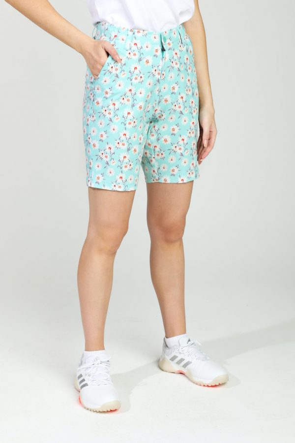 GiLo Lifestyle Ladies Mint Daisy Hybrid Golf Shorts - Shopfox