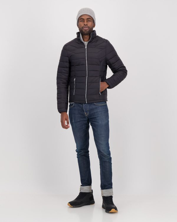 GiiLo Lifestyle Mens Dark Charcoal Short Puffer Jacket - Shopfox