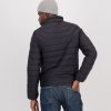 GiLo Lifestyle Mens Dark Charcoal Short Puffer Jacket back - Shopfox