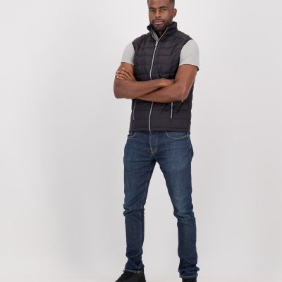 GiLo Lifestyle Mens Dark Charcoal Sleeveless Puffer Jacket - 2 - Shopfox