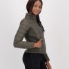 GiLo Lifestyle Ladies Wild Olive Green Tonal Short Puffer Jacket - Shopfox