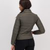 GiLo Lifestyle Ladies Wild Olive Green Tonal Short Puffer Jacket - Shopfox