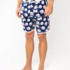 GiLo Lifestyle Retro Board Shorts Navy Daisy - 2 - Shopfox