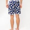 GiLo Lifestyle Retro Board Shorts Navy Daisy - Shopfox