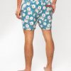 GiLo Lifestyle Mens Soft Forest Green Daisy Swim Shorts - back - Shopfox