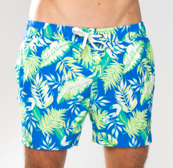 GiLo Lifestyle Blue & Lime Swim Shorts - front - Shopfox