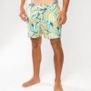 GiLo Lifestyle Mens Toucan Orange & Sage Swim Shorts - front - Shopfox