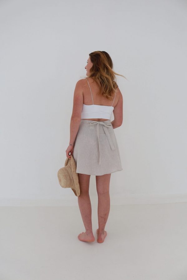 Dawn to Dusk Collections - Lalita Wrap Skirt - natural - back - Shopfox