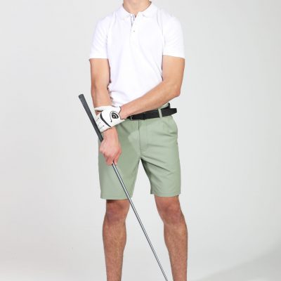 GiLo Lifestyle Mens Sage Green Hybrid Golf Shorts - Shopfox