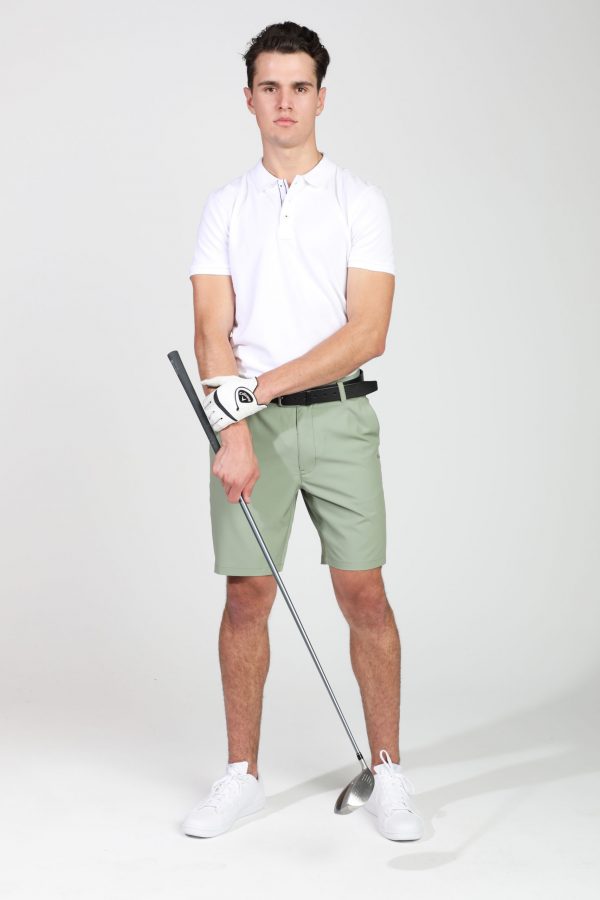 GiLo Lifestyle Mens Sage Green Hybrid Golf Shorts - Shopfox