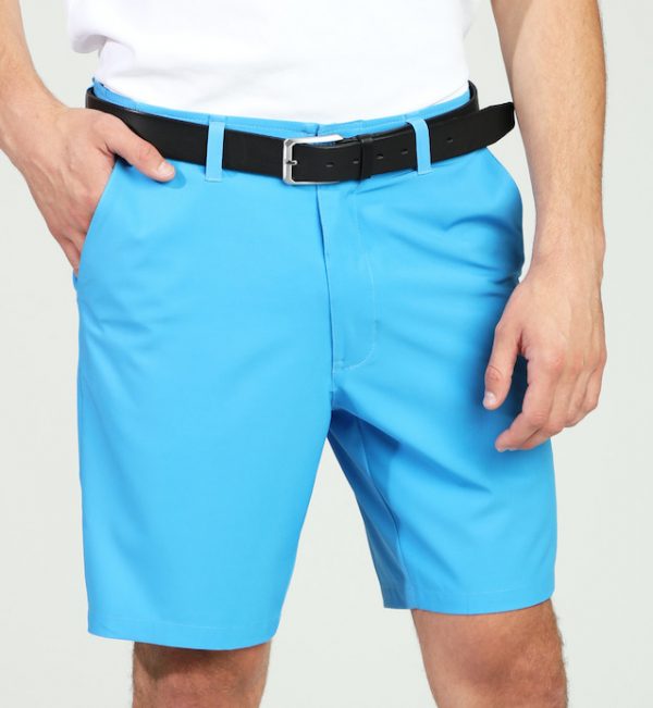 GiLo Lifestyle Mens Sky Blue Hybrid Golf Shorts - front - Shopfox