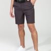 GiLo Lifestyle Mens Mule Grey Hybrid Golf Shorts - front - Shopfox