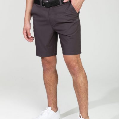 GiLo Lifestyle Mens Mule Grey Hybrid Golf Shorts - front - Shopfox