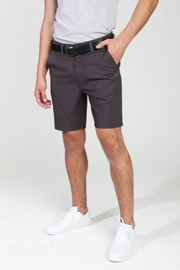 GiLo Lifestyle Mens Mule Grey Hybrid Golf Shorts - front - Shopfox