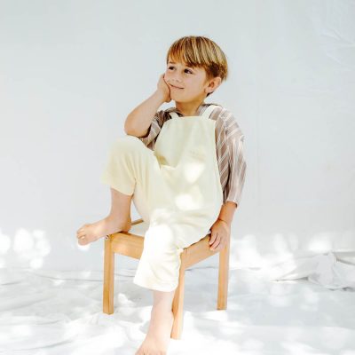 Inanimate Kids Clothing - kids creamy dungaree - Shopfox