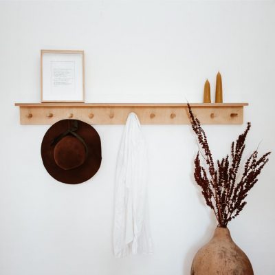 Old Town Co - Birch Ply Peg Hook Shelf - long - Shopfox