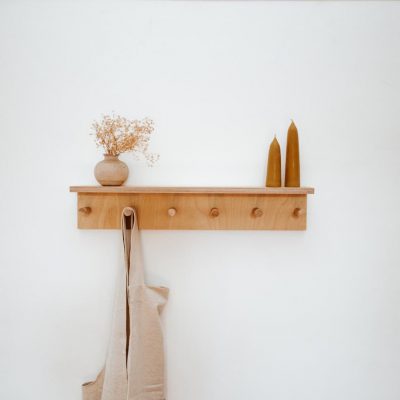 Old Town Co - Birch Ply Peg Hook Shelf - Short - Main - Shopfox