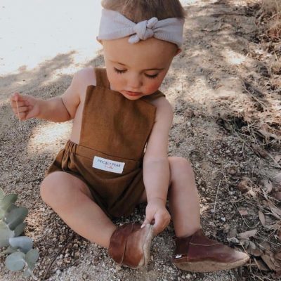 Prickly Pear Kids - Linen Summer Dungaree - front - Shopfox