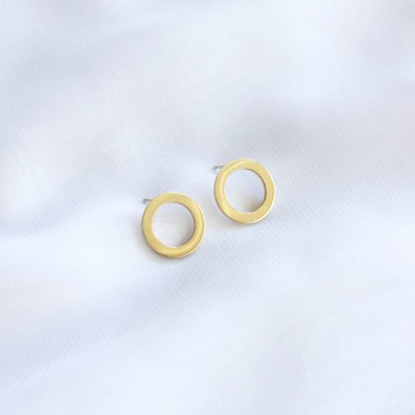 Maiden Stone - Halo Earrings - 9ct yellow gold - Shopfox