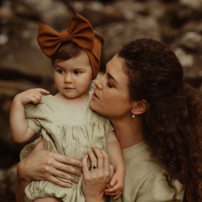 Issa Bella Knotz - Bow Headband - Walnut - Shopfox