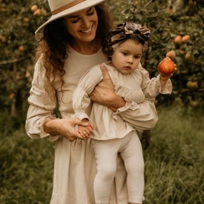 Issa Bella Knotz - Tiny Bow Turban - Chocolate Floral - Shopfox