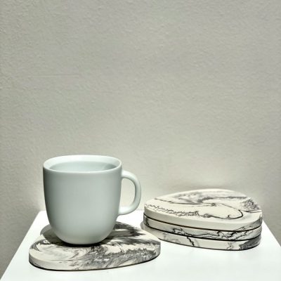 Casa Cosmos - Coaster Set - White Marble - Shopfox