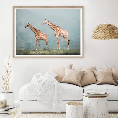 A Dozen and One - Symmetrical Giraffe Framed Print - Shopfox
