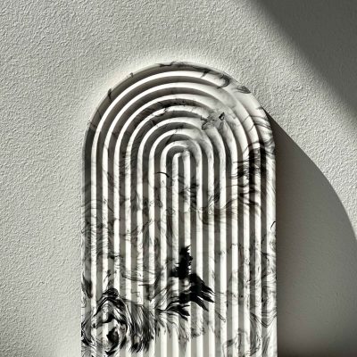 Casa Cosmos - Arch Tray Large - White Marble - Shopfox