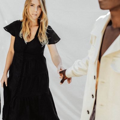 Dawn to Dusk Collections - Ananda Dress Short Sleeve - Black - Shopfox