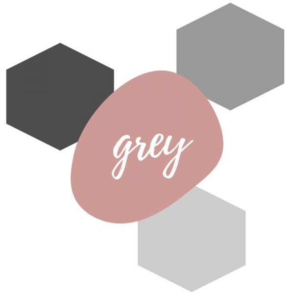 Stickit Designs - Grey Hexagon Wall Stickers - Peel and Stick - Shopfox