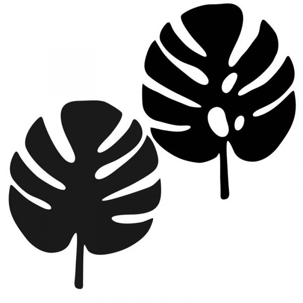 Stickit Designs - Big Black Leaves Wall Stickers - Shopfox