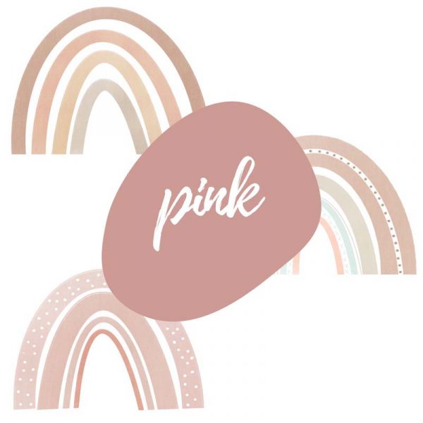 Stickit Designs - Cute Pink Rainbow Wall Stickers - Shopfox