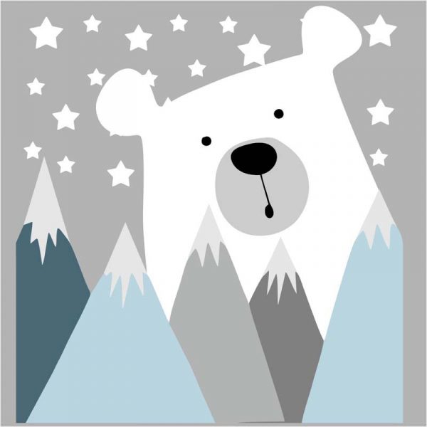 Stickit Designs - Polar Bear and Stars Wall Stickers - Shopfox