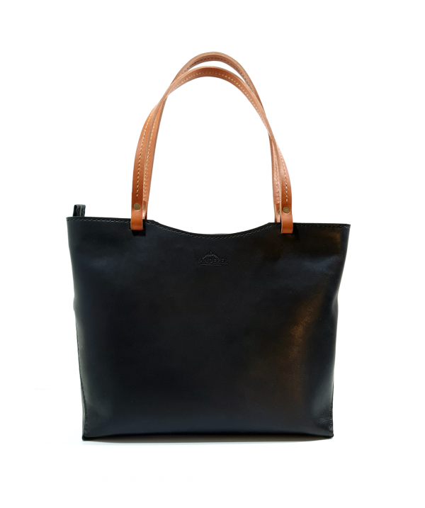 Wanderer Handcrafted Leather - Leya Leather Handbag -black - Shopfox