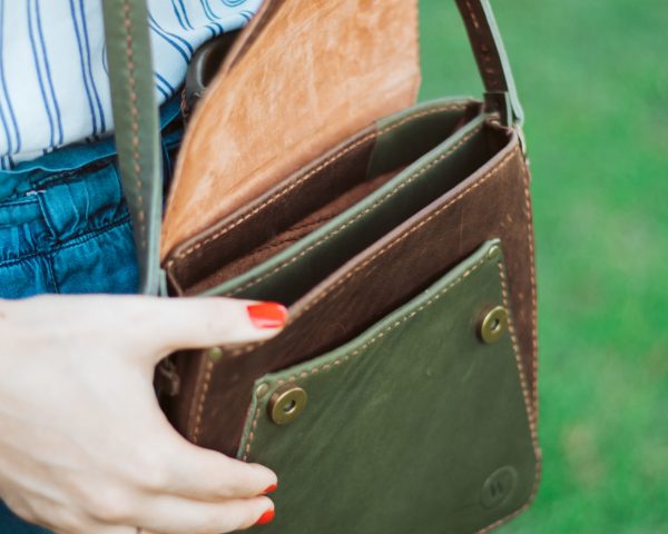 Wanderer Handcrafted Leather - Talita Leather Handbag - olive - Shopfox