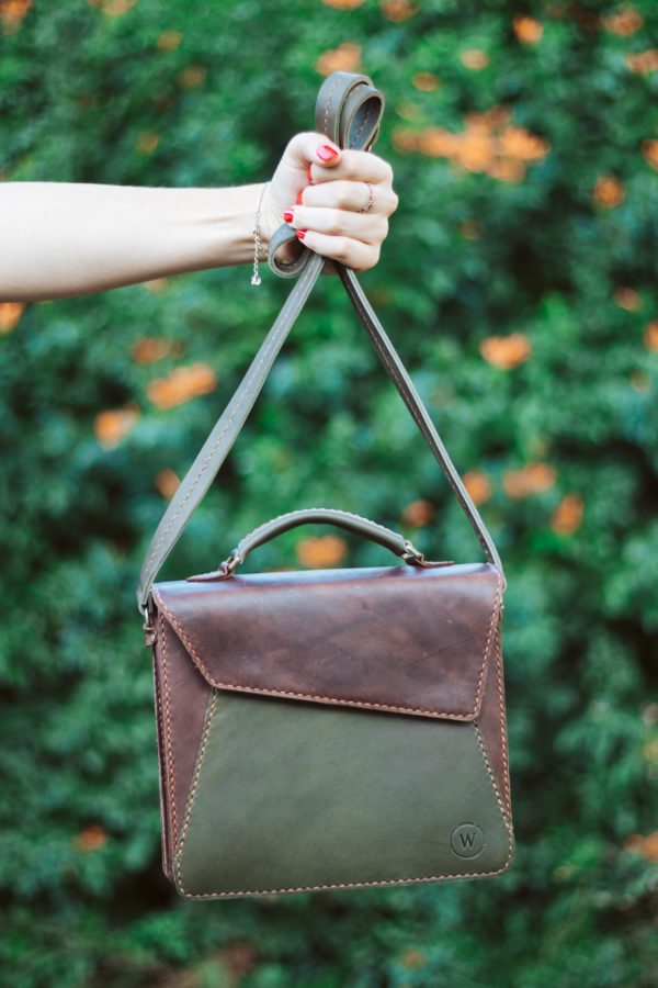 Wanderer Handcrafted Leather - Talita Leather Handbag - Olive - Shopfox