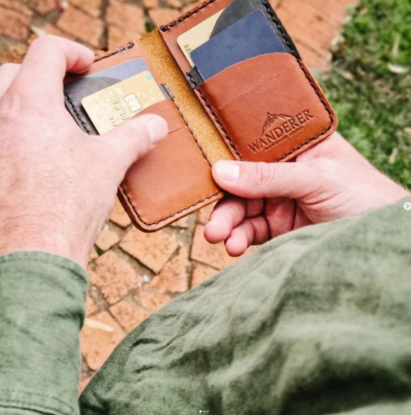 Wanderer Handcrafted Leather - Vertical Bifold Wallet - Shopfox
