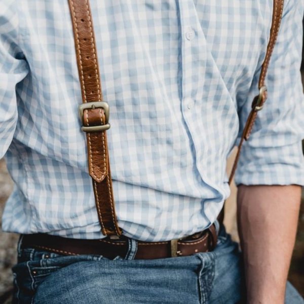 Wanderer Handcrafted Leather - Leather Suspenders - Shopfox