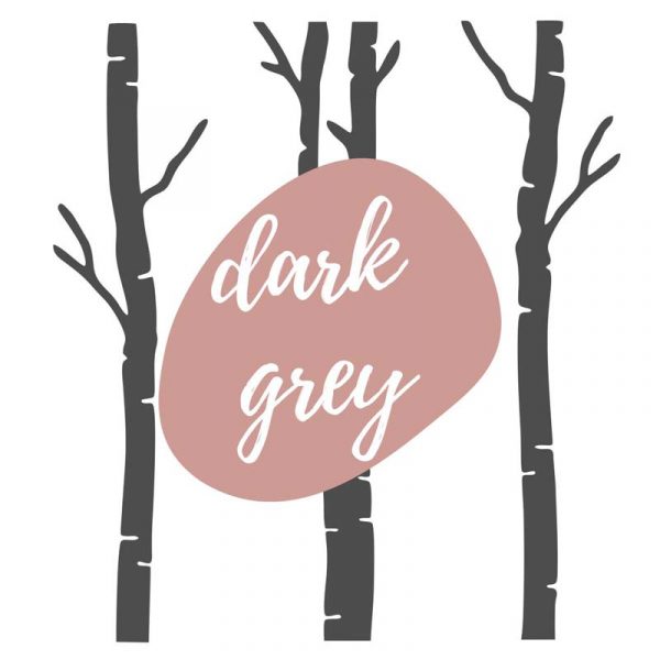 Stickit Designs - Dark Grey Trees Wall Stickers - Peel and Stick - Dark Grey - Shopfox