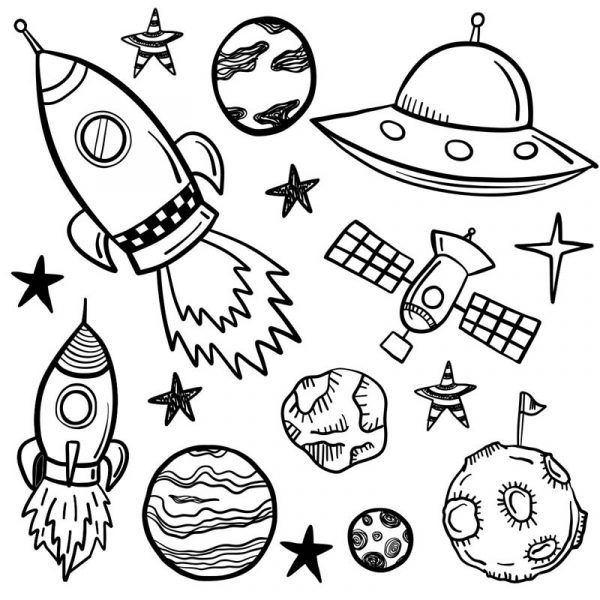 Stickit Designs - Black and White Space Wall Stickers - Shopfox