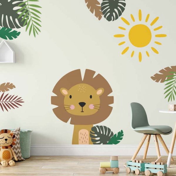 Stickit Designs - Lion in Leaves Wall Stickers - Shopfox