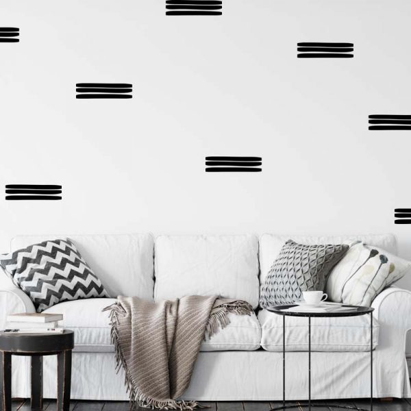 Long Black Stripes Wall Stickers Stickit Designs Shopfox